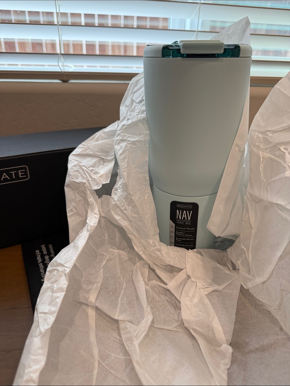 BrüMate Nav 35 oz Leakproof Travel Mug Blue Agave New in Box